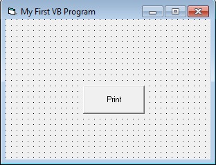 First program, the form