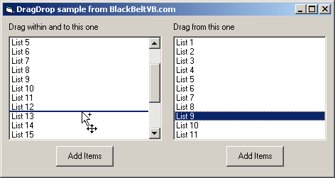 Drag and Drop Listbox